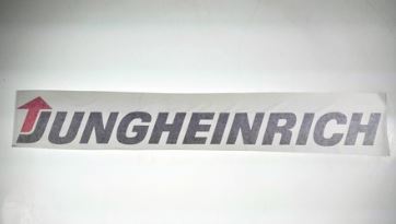 Jungheinrich sticker 30 cm (rood/zwart)