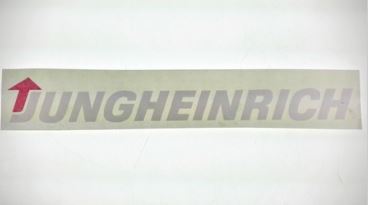 Jungheinrich sticker 30 cm (rood/wit)