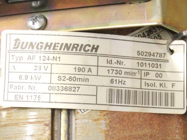 Jungheinrich 50294787 Elektro motor - type AF124-N1