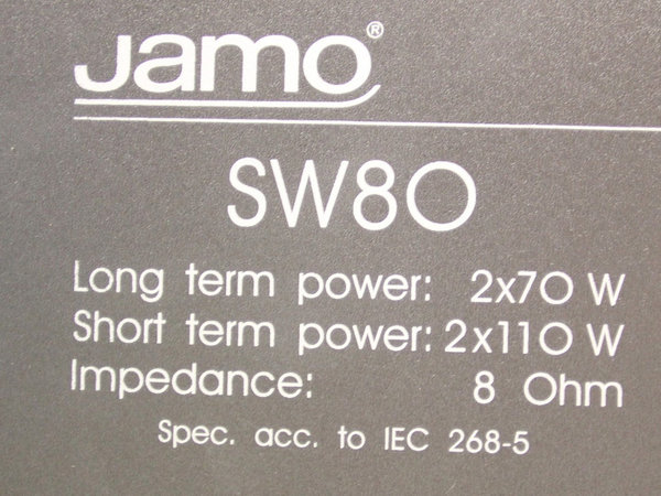 Jamo subwoofer met boxen SW80